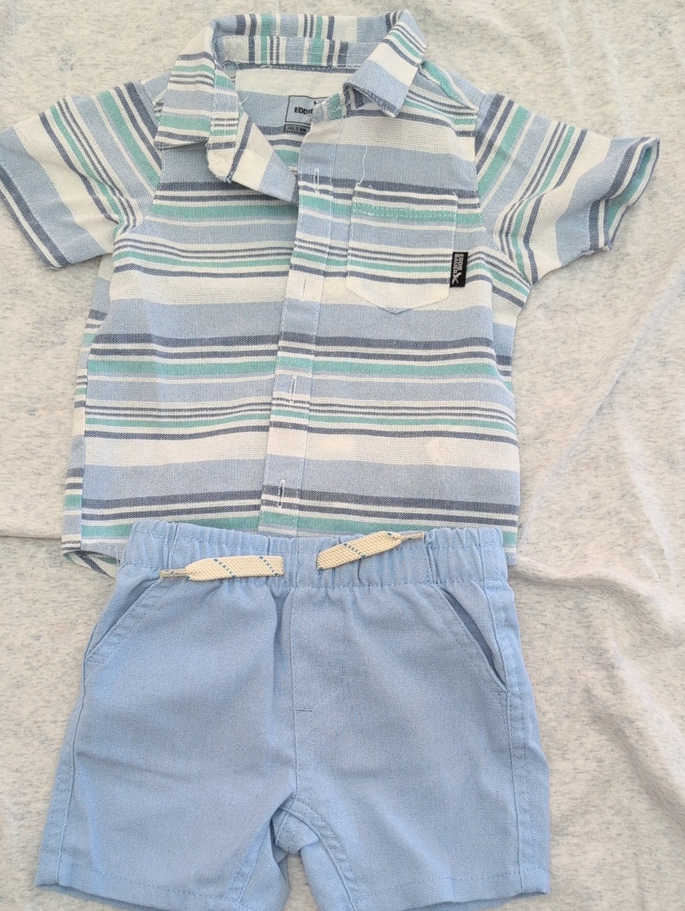 Eddie Bauer Kids Striped Tee in Blue, Mint & White